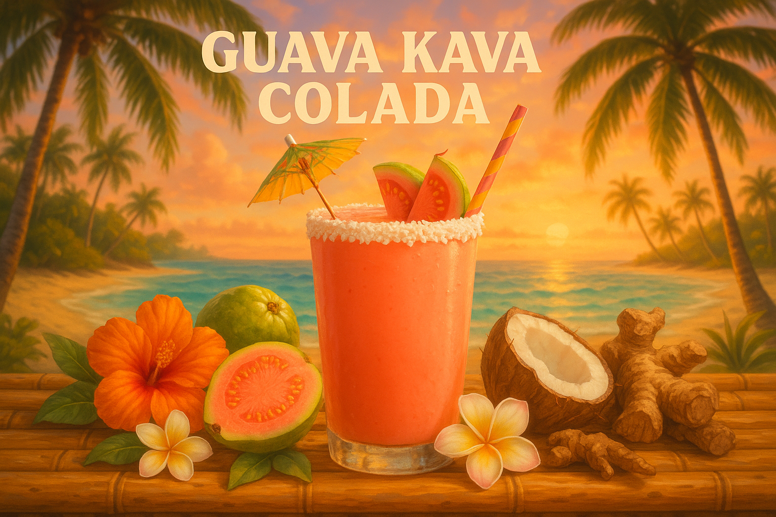Tropical Escape: Guava Kava Colada Recipe