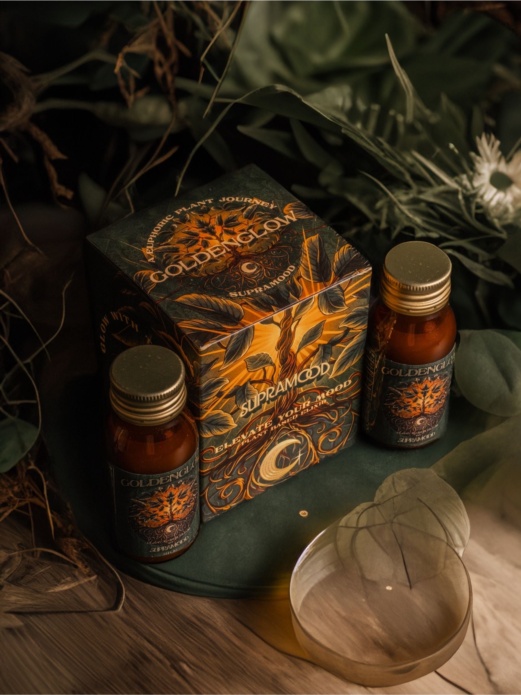 Supramood Goldenglow Elixir Kava Kratom Herbal Drink