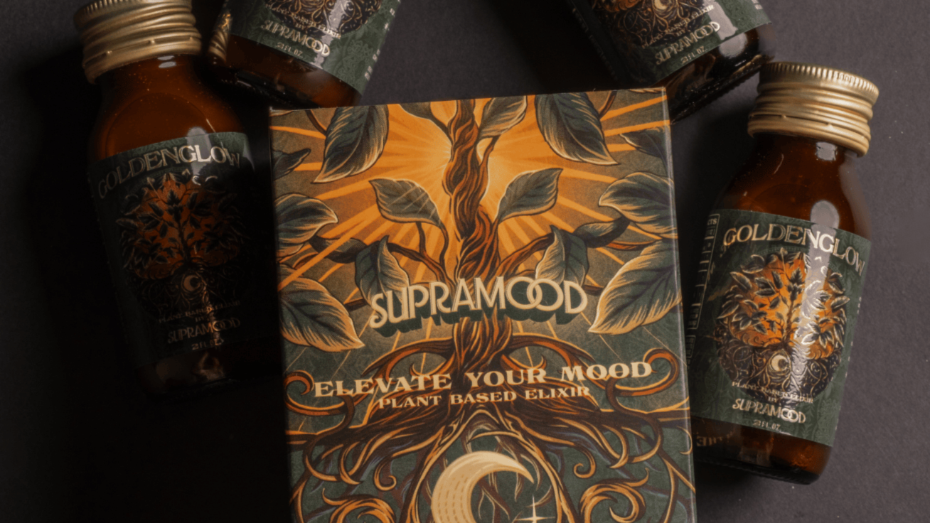 Supramood Goldenglow Elixir Kava Kratom Herbal Drink